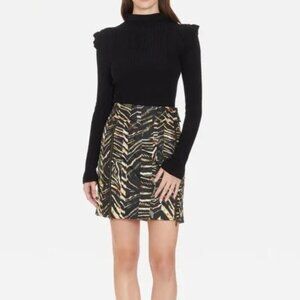 Marie Oliver Jette Quilted Mini Skirt - Bengal - Size 2 - Sold Out Elsewhere